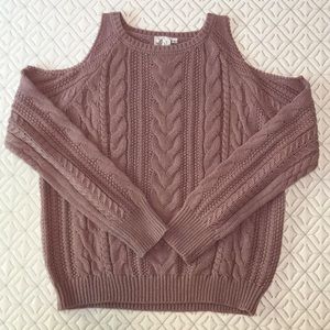 Cold shoulder sweater